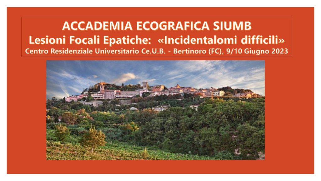 ACCADEMIA ECOGRAFICA SIUMB – Lesioni focali epatiche: gli incidentalomi difficili